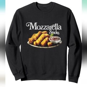Mozzarella sticks 90’s Sweatshirt Dark Grey